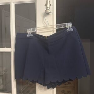 NWOT Navy Blue Scalloped SAIL to SABLE Women Shorts Size 8
